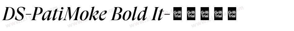 DS-PatiMoke Bold It字体转换